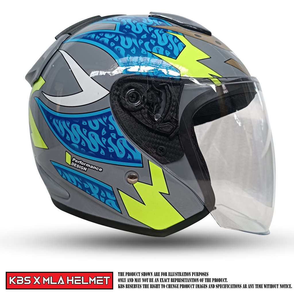 Helm Half Face MLA DJ MARU Motif Solid Kaca Bening Untuk Pria Dan Wanita Dewasa COD