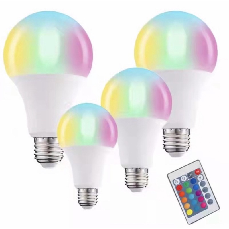 lampu led bulb RGB remote bohlam lampu warna warni lampu led RGB remote