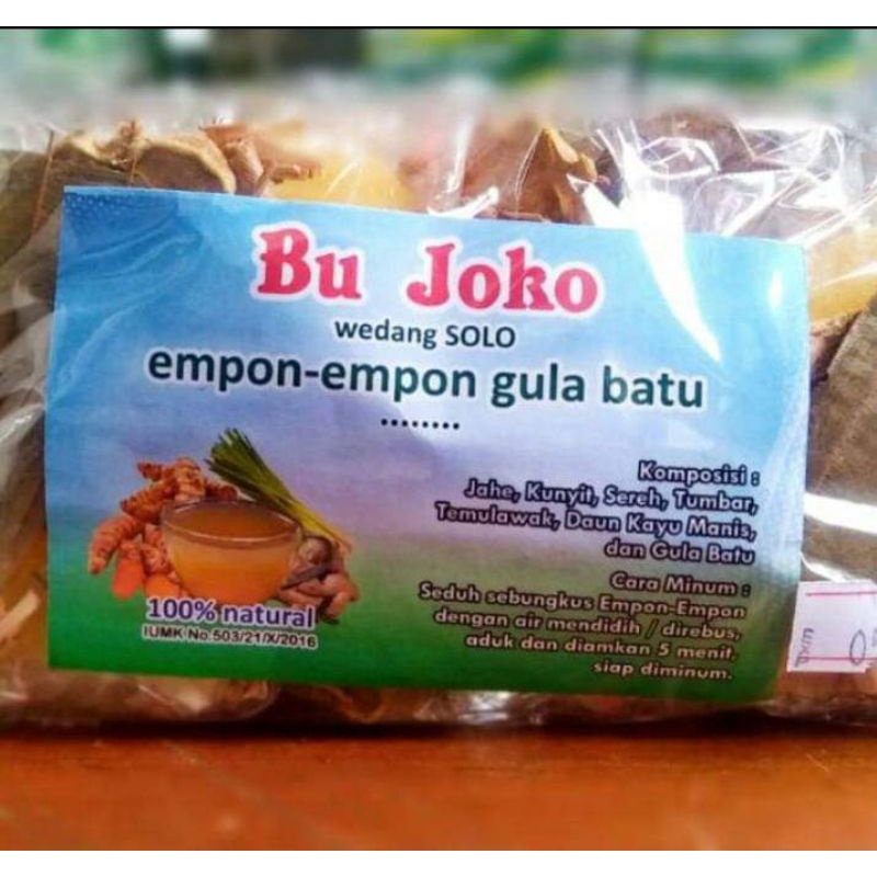 

Empon-empon gula batu Bu Joko wedang khas solo instan