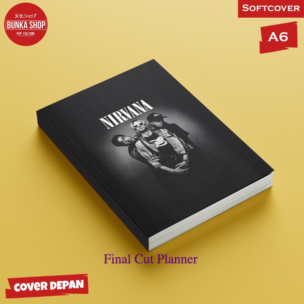 

Buku tulis polos/bergaris Band Nirvana Softcover A6 Buku Tulis Catatan Notes Agenda Planner Jurnal