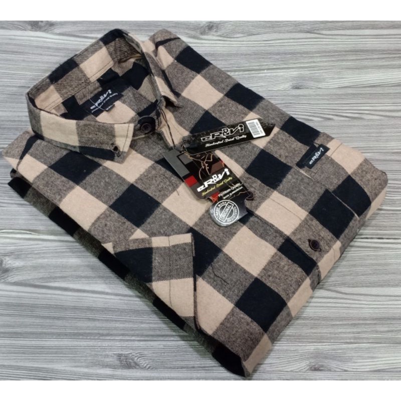 kemeja flanel lengan pendek jumbo xxl xxxl xxxxl 2xl 3xl 4xl big size oversize