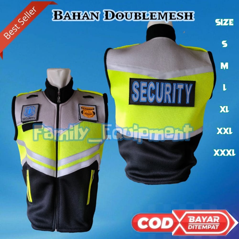 Rompi Security Terbaru | Rompi Satpam Terbaru | Rompi Security Tebal | Bahan Double Mesh | Bisa COD 