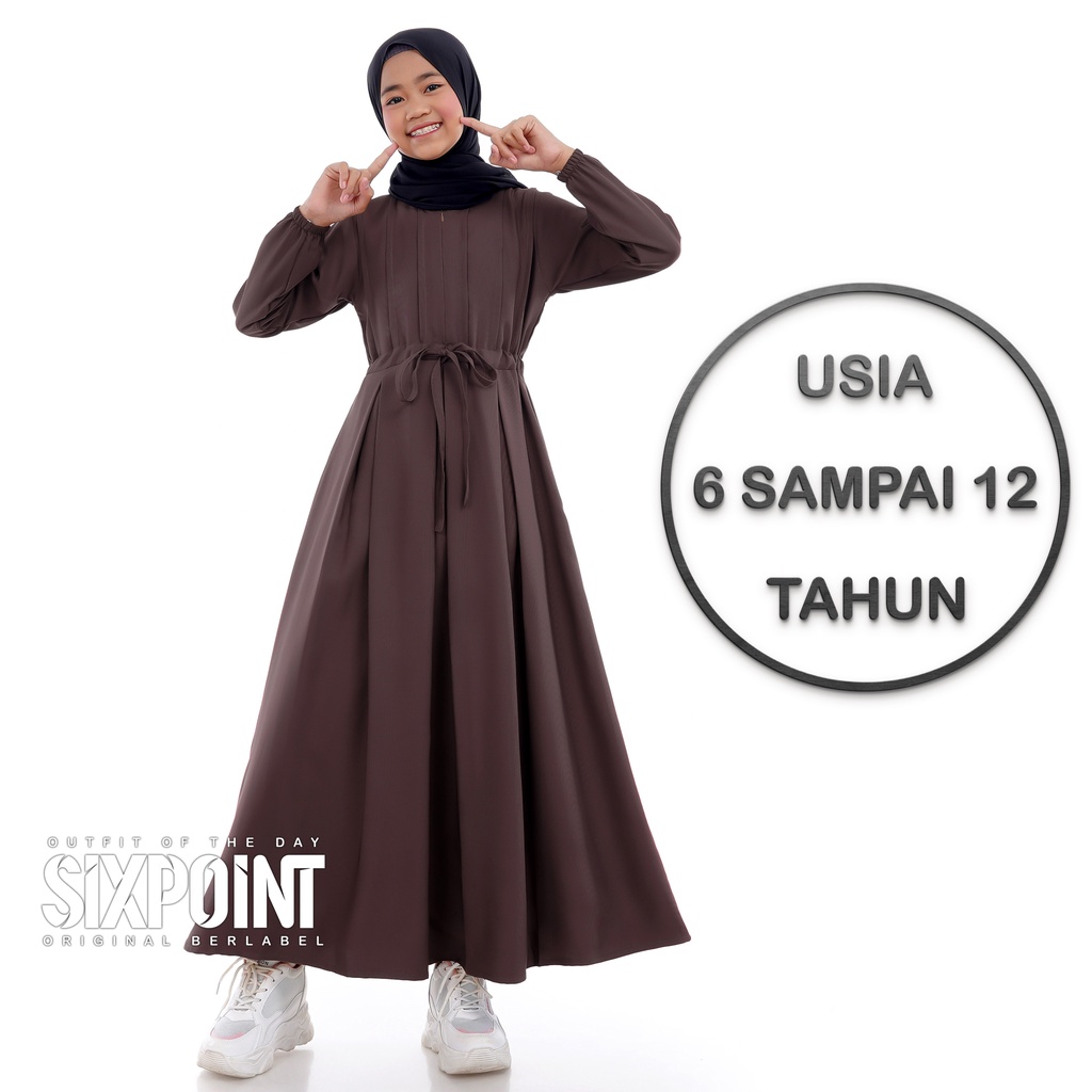 Gamis Polos Anak Melia Kids Original Sixpoint Shakilla Import