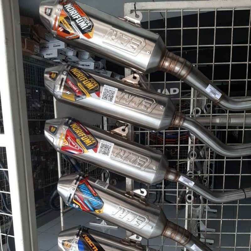 Knalpot NORIFUMI ROCKET 4 STANDAR  BORE UP KOMPETISI  untuk CRF KLX WR DTRACKER TIGER MP VIXION