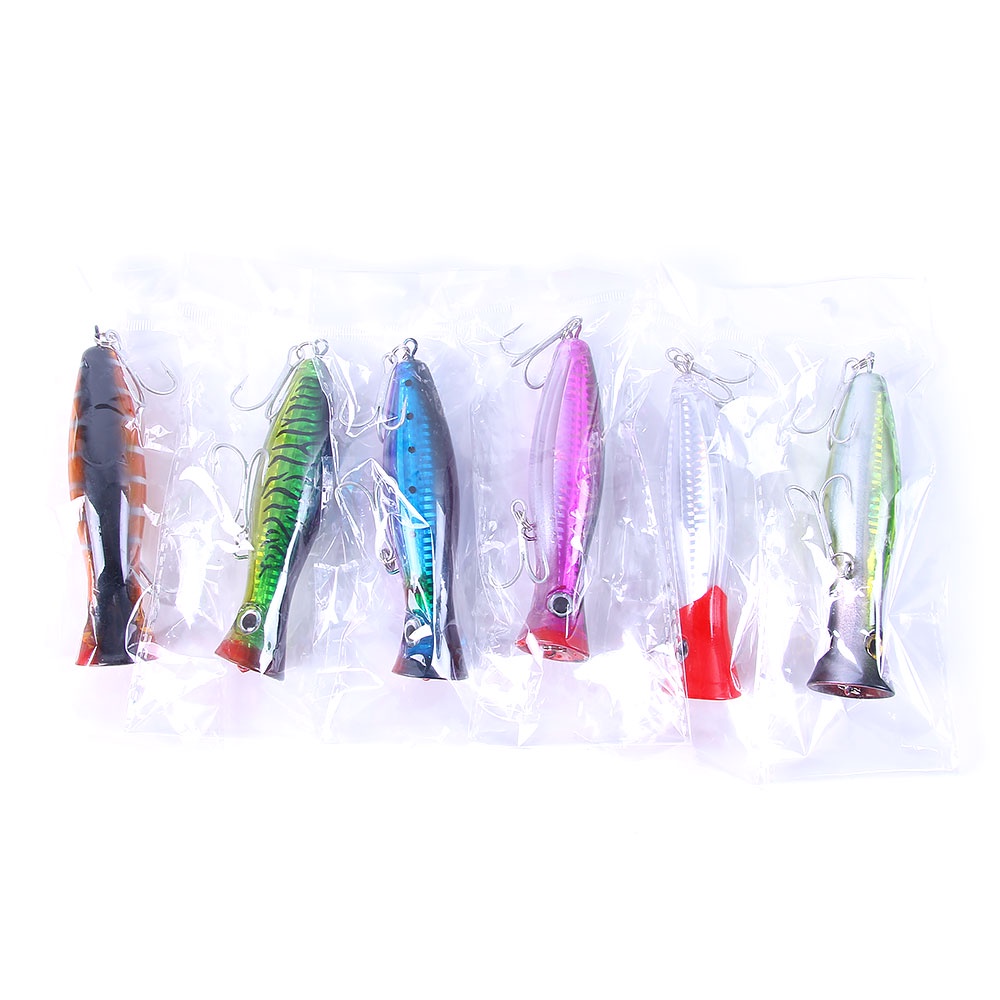 HENGJIA 1Pcs 13cm 43g Big Popper Umpan Pancing Minnow Swimbait Fishing Lure Ikan Bass Bait Tackle