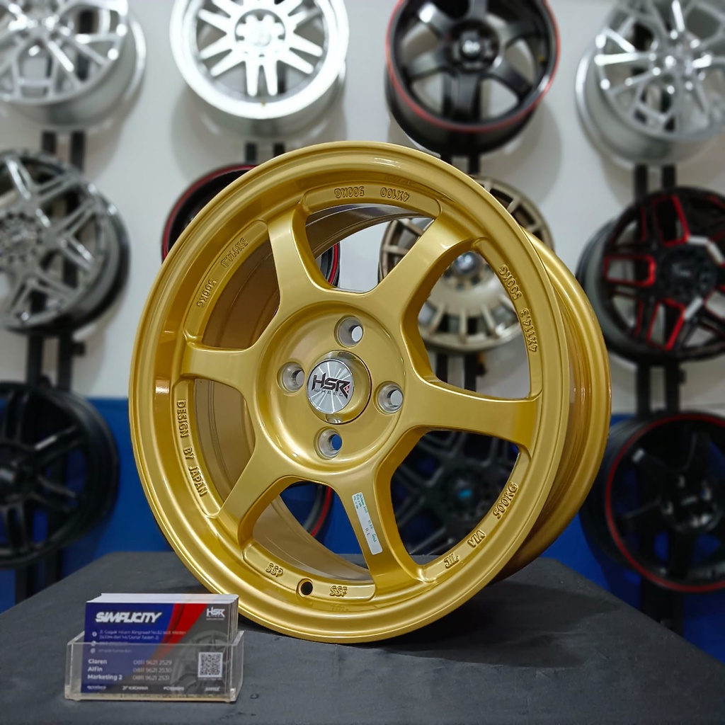 Velg Mobil Yuzawa R15 Hsr Gold Picanto Clio Karimun Soluna Simplicity