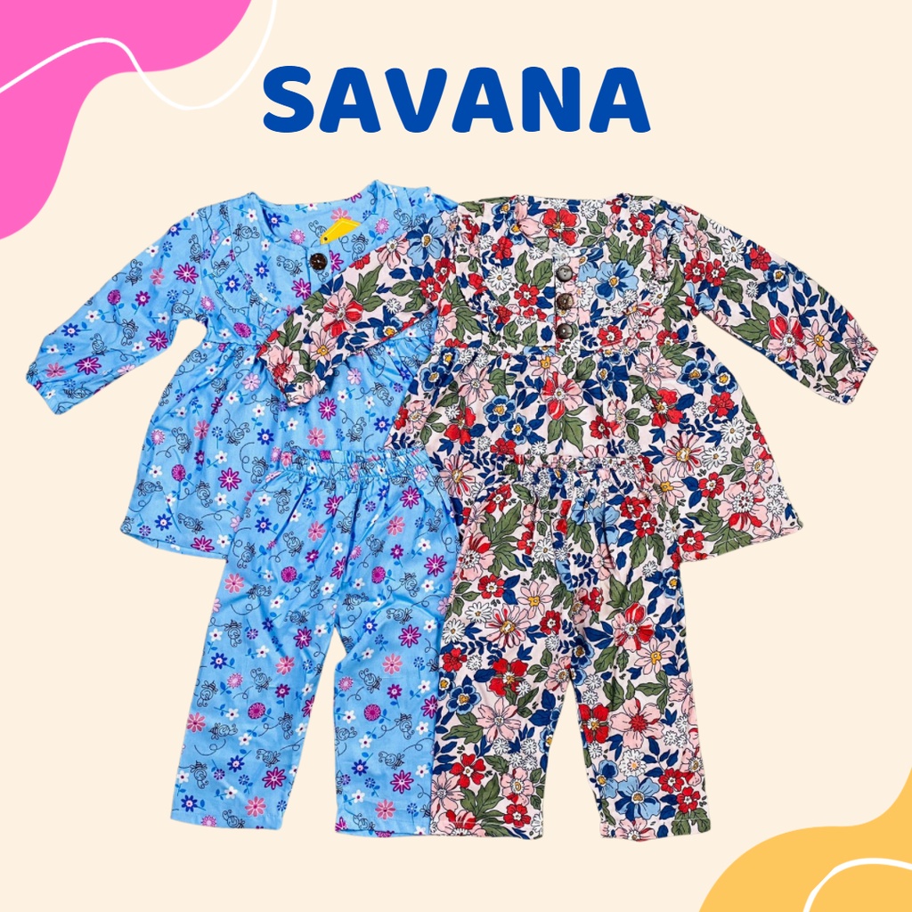 1-4 TH SETELAN ANAK SAVANA ONE SET RAYON ANAK by MyBee Versi 3