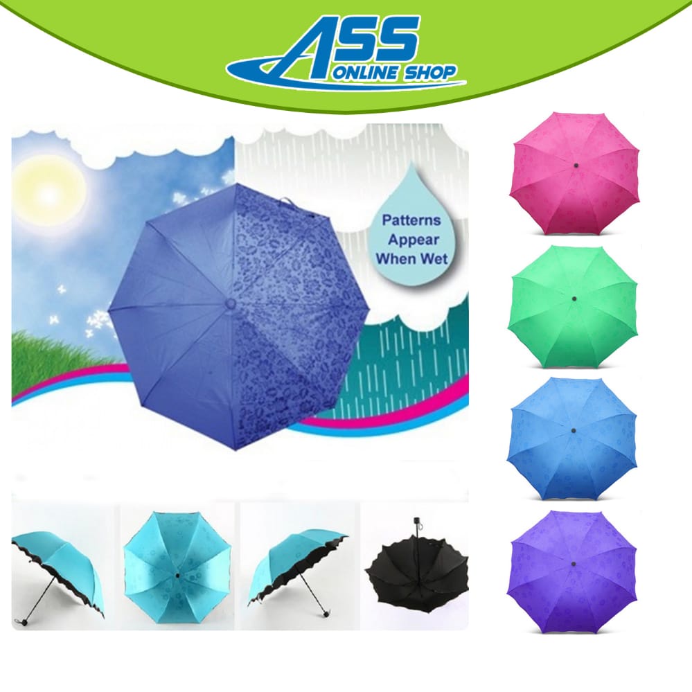 [ASS] PAYUNG LIPAT AJAIB KELUAR MOTIF BILA KENA AIR 3D MAGIC UMBRELLA HUJAN