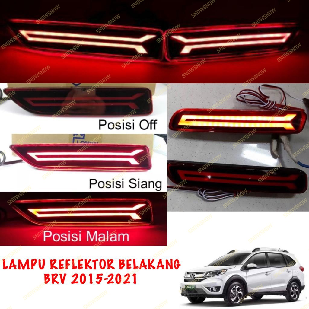Reflektor Lampu Belakang BRV 2016 2021 Rear Bumper Lamp