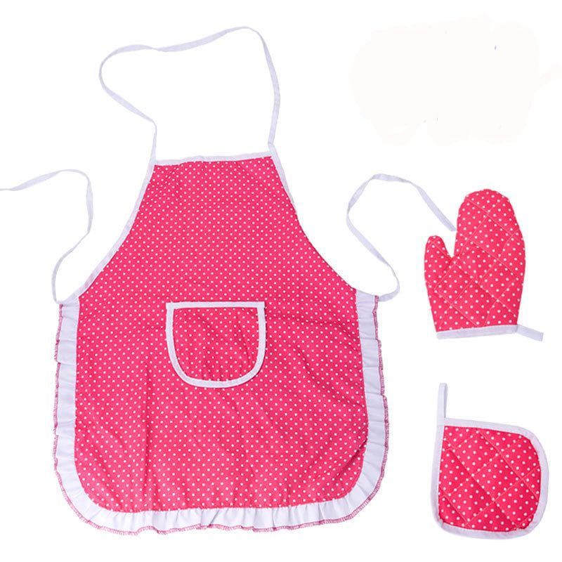 Baju Celemek Apron Topi Chef Masak Anak Perempuan