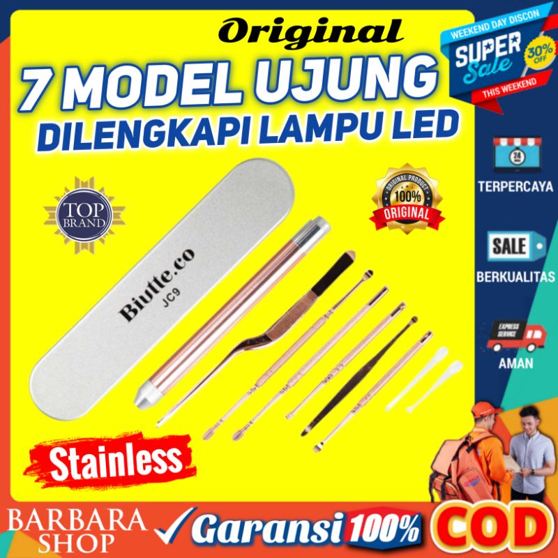 Biutte.co Pembersih Telinga Korek Kuping Ear Spoon LED 7 PCS 7RHR4WRG