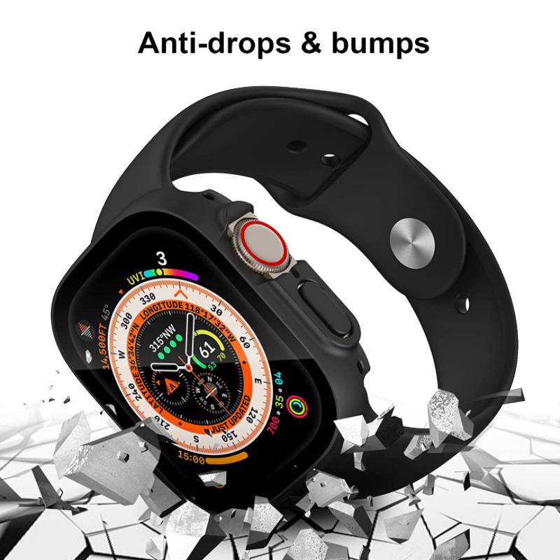 Casing Tempered Glass + Pelindung Layar Ultra Tipis 49mm Untuk Apple Watch Ultra 49mm