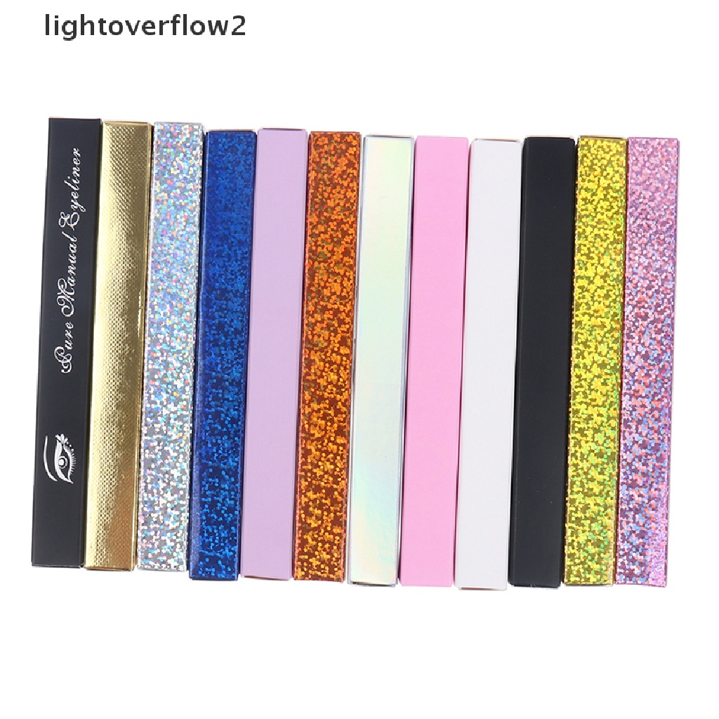 (lightoverflow2) 10pcs / Set Kotak Kemasan Eyeliner / Kosmetik / Makeup Handmade Berkilau