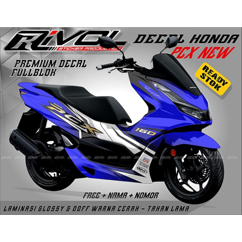READY STIKER DECAL FULL BODY VARIASI HONDA PCX NEW 160# STIKER DECALL FULL VARIASI PCX NEW 160.