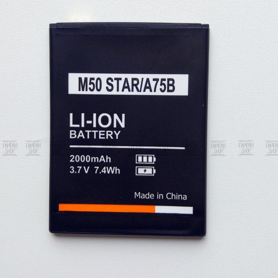 PCN.22Oc22p ‣ Baterai Evercoss M50 Star M50A A75B Double Power Batre Batrai Battery HP Dual Evercros