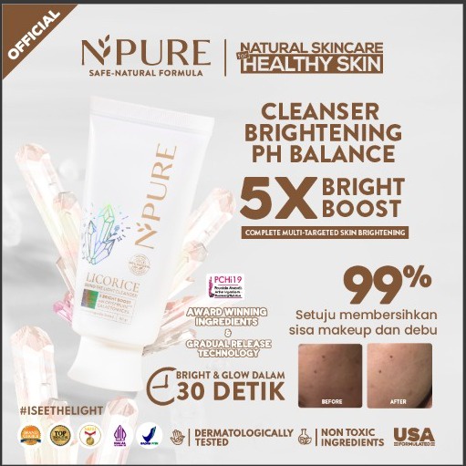 NPURE Licorice Brightening Series Toner / Serum / Face Wash / Clear Pad / Moisturizer