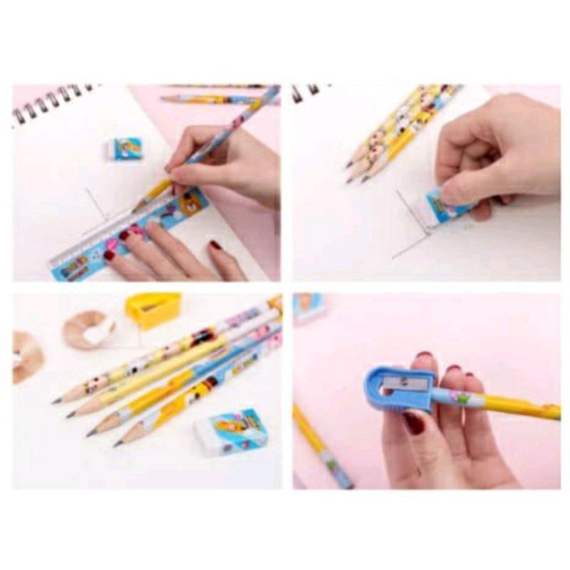 SET ALAT TULIS 5 IN 1 STATIONERY PENSIL ALAT TULIS SEKOLAH KARAKTER