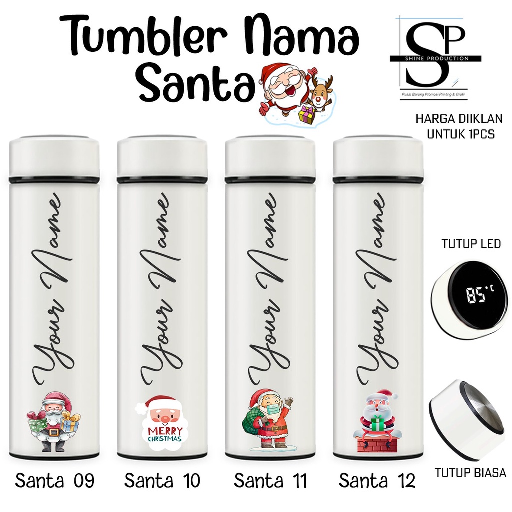 Tumbler Natal Santa Custom Nama