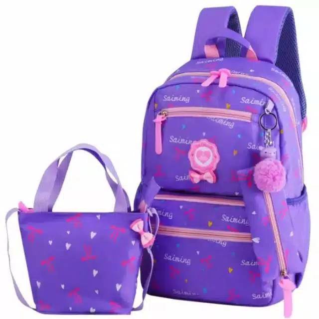 BDKR_TAS - *COD* TAS RANSEL SEKOLAH ANAK PEREMPUAN SHAIMING + TAS KECIL 3 IN 1 TERBARU / TAS SEKOLAH ANAK TK SD SMP CEWEK REMAJA / BACKPACK SEKOLAH / TAS THREE SET PAKETAN SEKOLAH TERBARU MURAH / TAS RANSEL KANVAS SEKOLAH PEREMPUAN