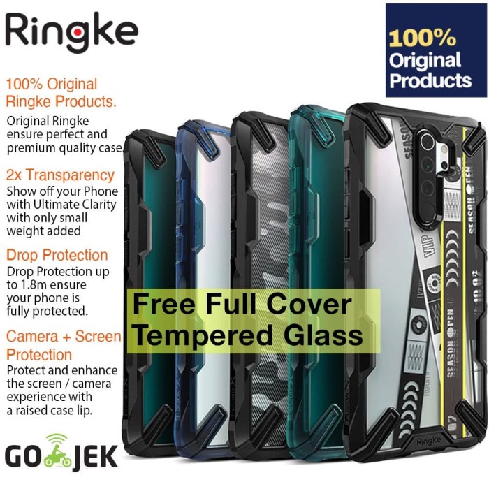 Original Ringke Fusion X Case Redmi Note 8 Pro / Redmi Note 8 Casing