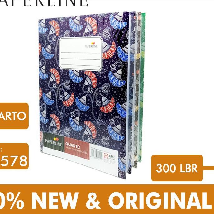 

SALE!!Buku Tulis Hard Cover Paperline Quarto 300 Lembar|KD1