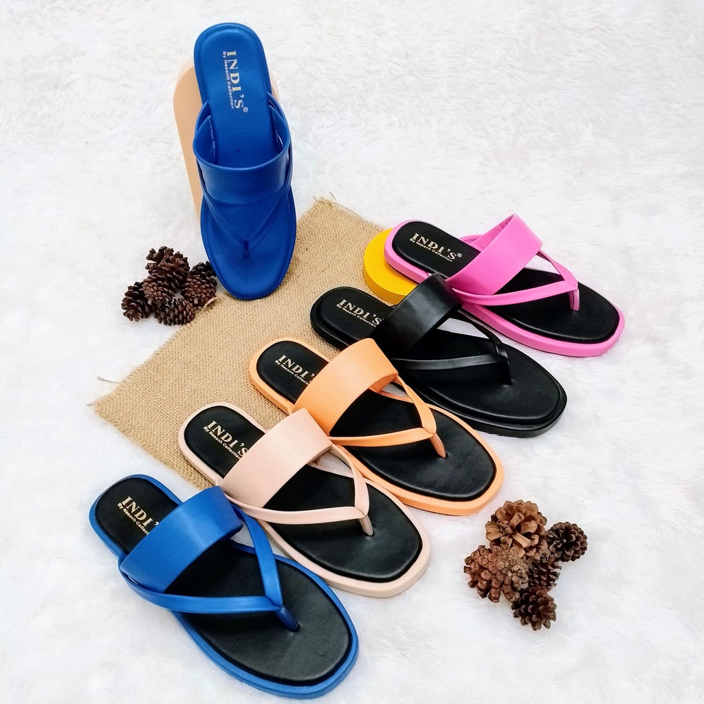 Sandal Platform Wanita Kekinian Warna Kombinasi Sandal Cewek Terbaru NESANH - LYRRA