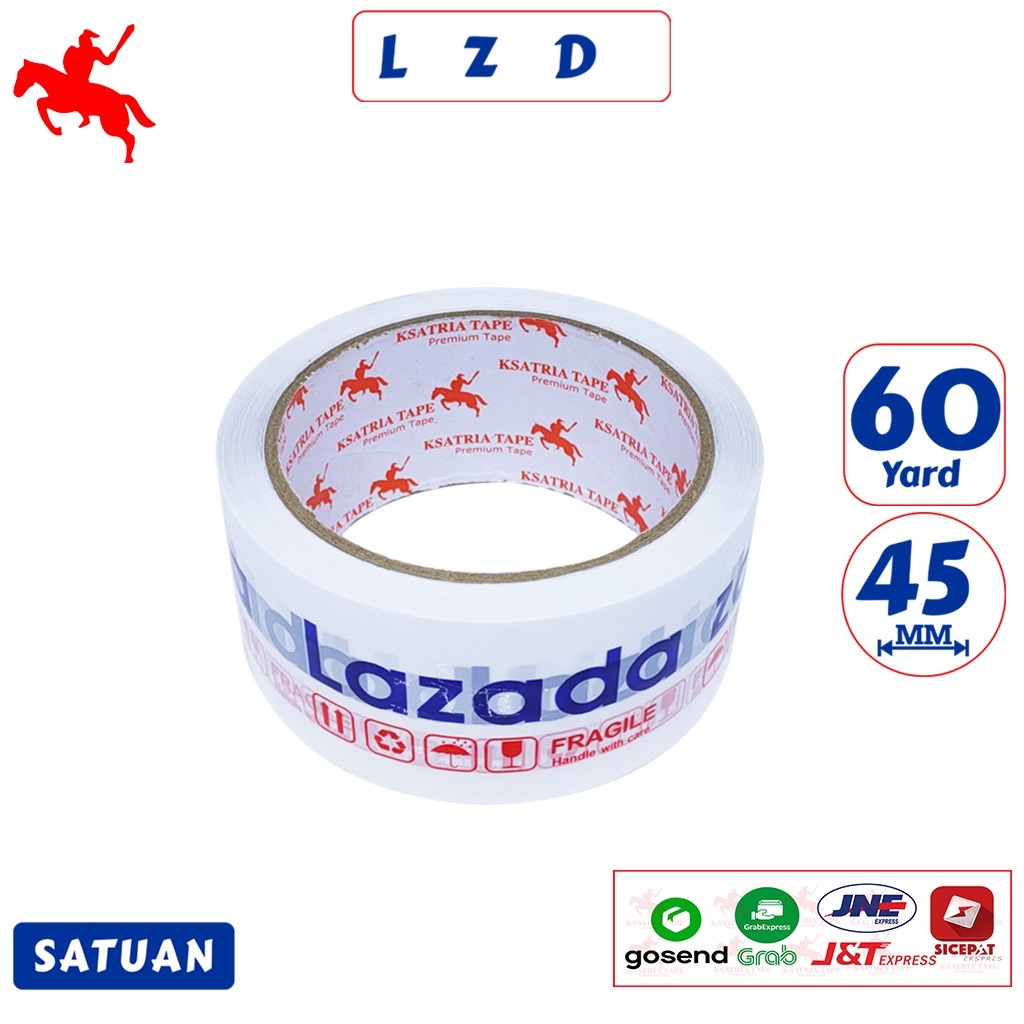 

Lakban OPP Tape / Lakban Printing Lakban Toko Biru Putih 60 Yard KSATRIA Tape