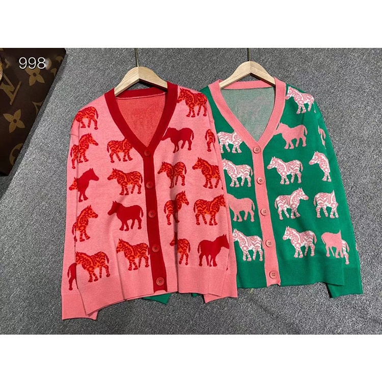 MANTEL WANITA TERBARU MERAH SWEATER JAKET KARDINGAN PEREMPUAN MUSIM SEMI DAN MUSIM GUGUR V-NECK