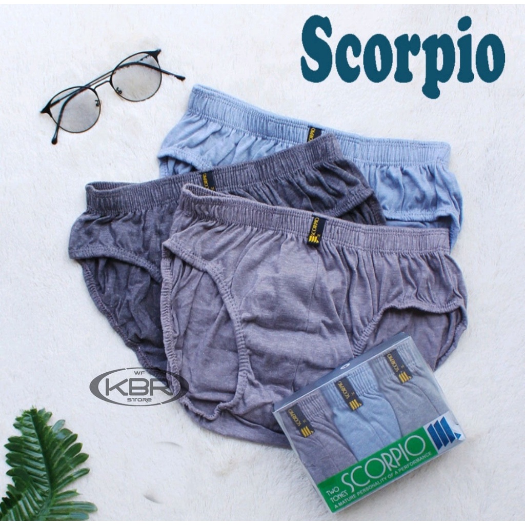 [3 Pcs] CD SCORPIO | Celana Dalam Pria Scorpio bahan bagus | cd pria dewasa / celana dalam pria / wf store