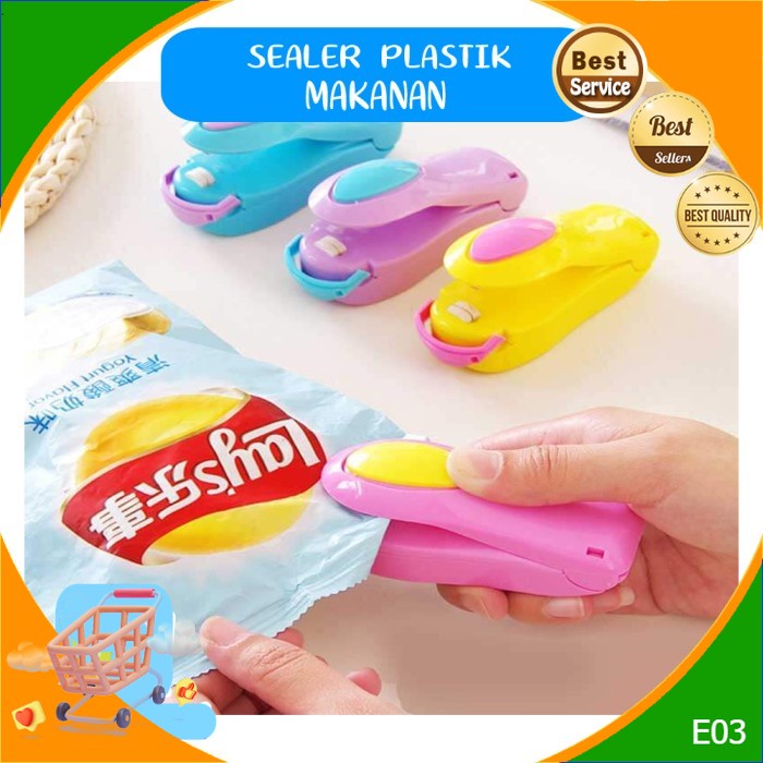 Hand Sealer Mini Alat Press Perekat Plastik Sealer Bubuk Minuman Makanan untuk Usaha Minuman