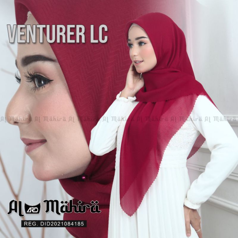 Hijab segiempat Venturer Lasser cut / Segiempat laser cut terbaru By Almahira