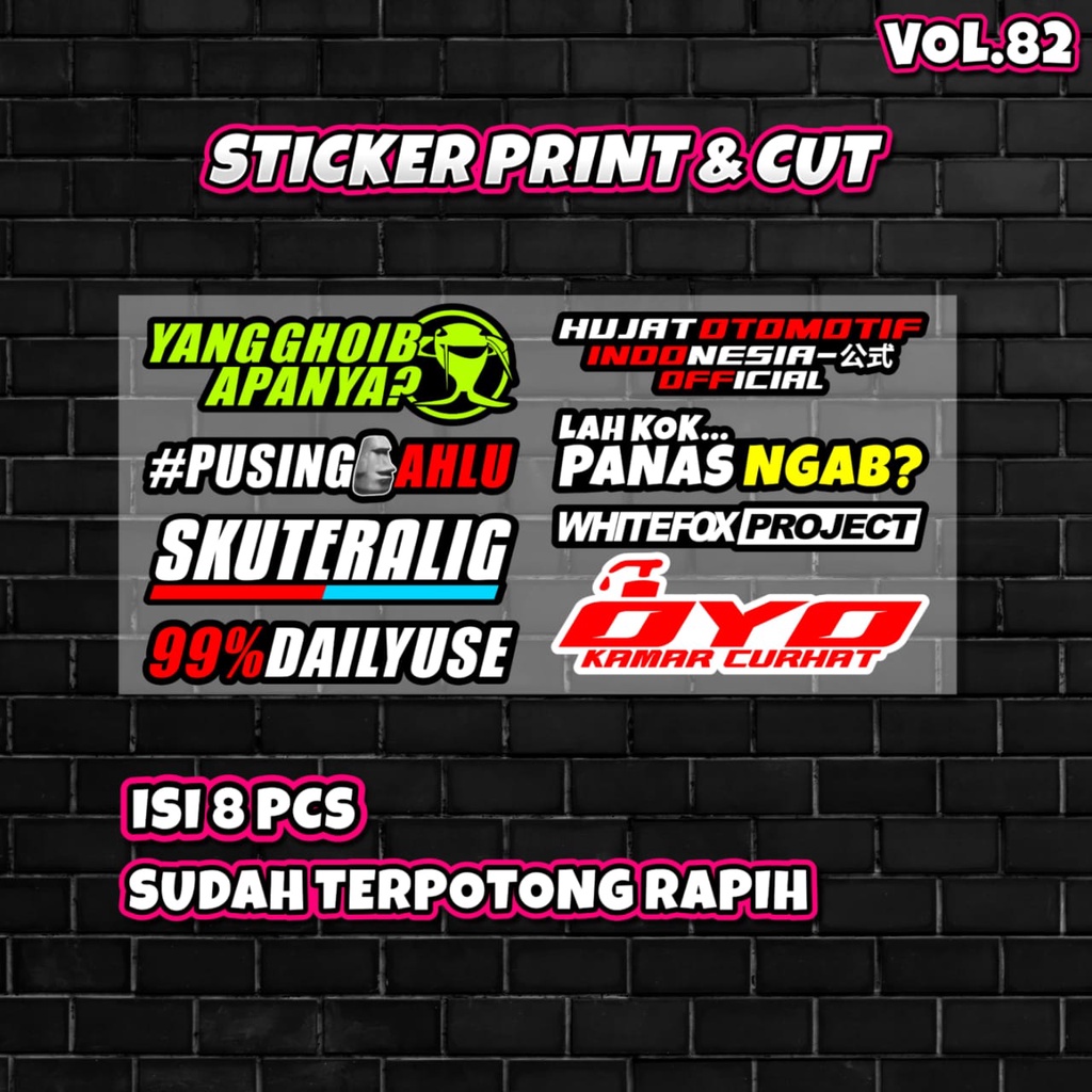 Stiker Racing PSKNMTC PROSTREET SPEEDHUNTERS PELAN SATSET Sticker Motor