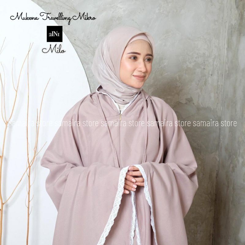 MUKENA DEWASA TRAVELING 2 IN 1 KATUN PREMIUM