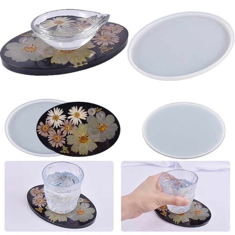 Siy Cetakan Kristal Epoxy Bentuk Oval Bahan Silikon Untuk Dekorasi Diy