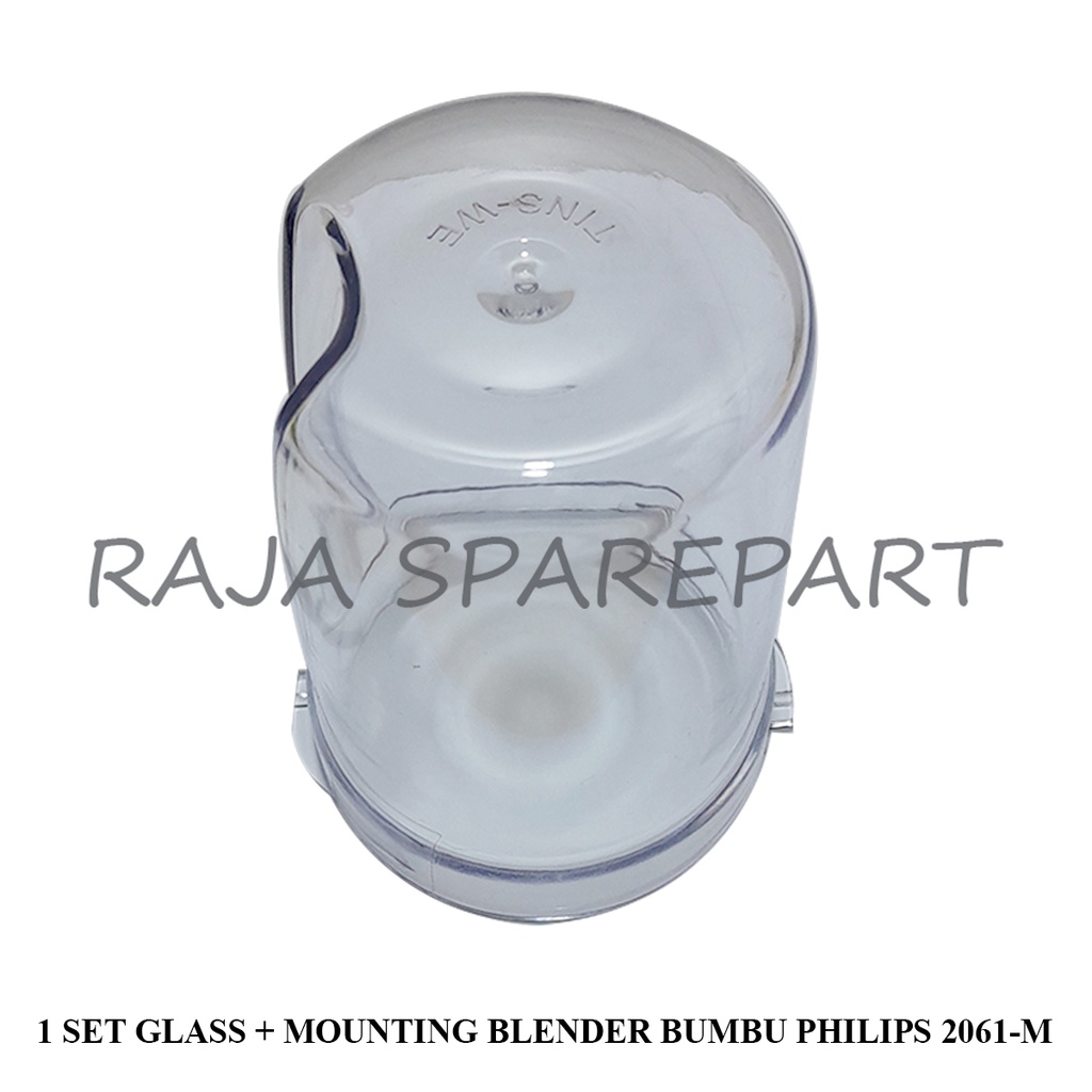 1 SET GLASS + MOUNTING BLENDER BUMBU PHILIPS 2061-M