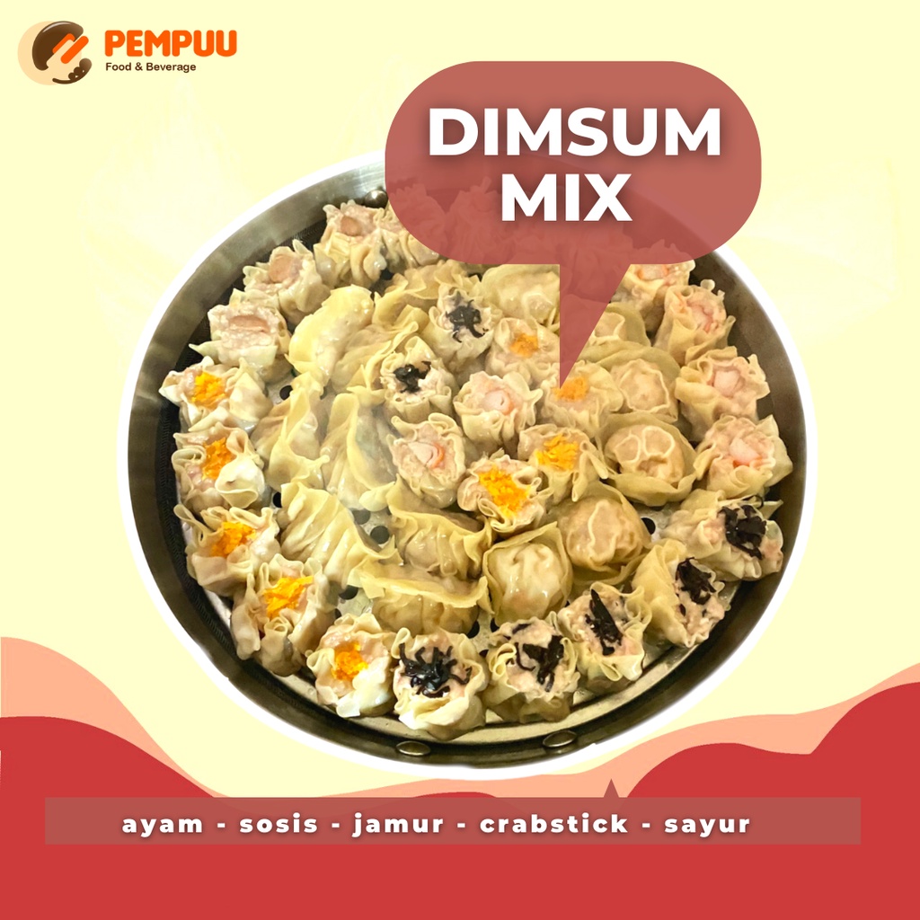 

Dimsum Mix isi 25 Pcs 100% Halal Pempuu Dimsum Frozen Homemade