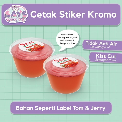 

Cetak Stiker Kemasan Makanan Bahan Kromo