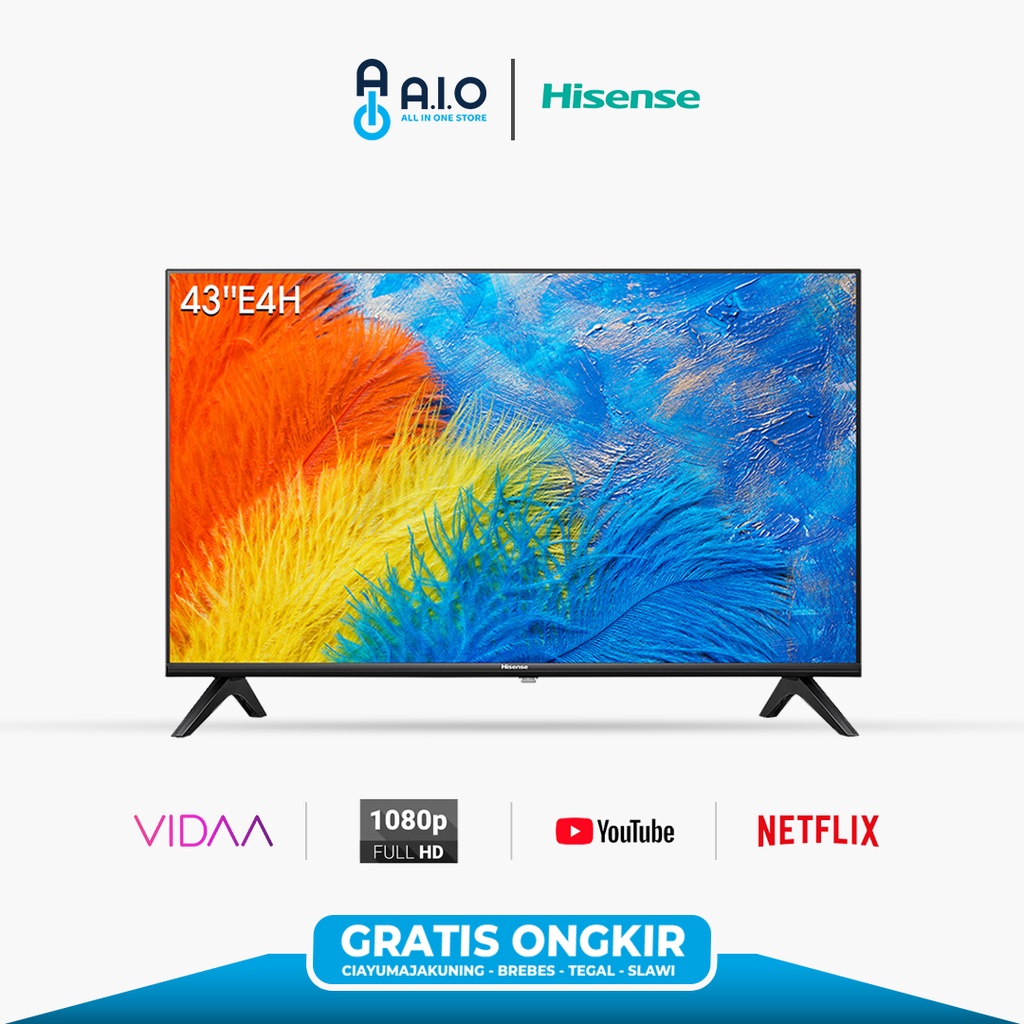 HISENSE - TV SMART 43" - 43E4H PROMO GRATIS ONGKIR