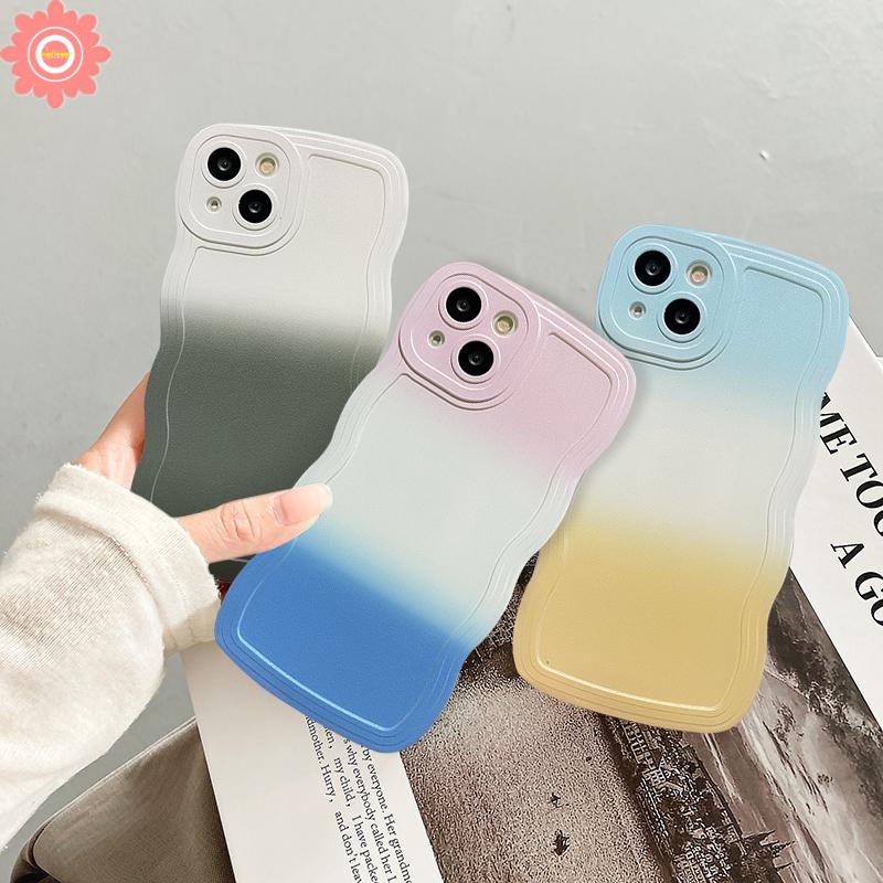 Soft Case TPU Warna Gradasi Untuk Oppo A57 2022 A95 A55 A3s A16K A96 A54 A15 A12 A74 A76 A16 A15s A7 A53 A9 A53 A16E A35 A2 A35 A33S A72