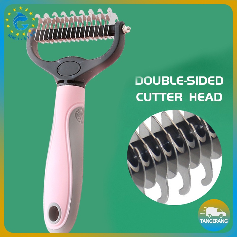 【Double Head】Pet Hair Removal Comb/Sisir Sikat Slicker Bulu Rambut Kucing Anjing/Sisir Kucing Anjing