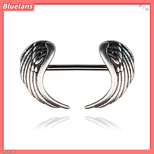 1pc Cincin Tindik Bentuk Sayap Bahan Stainless Steel Untuk Wanita