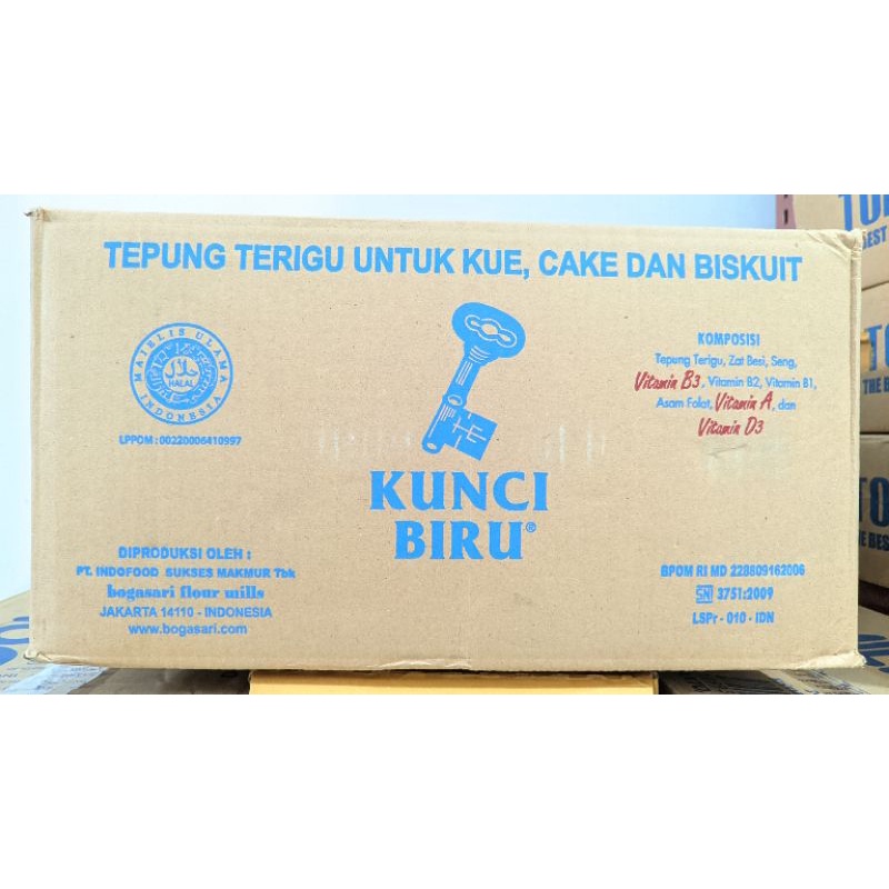 

Bogasari Kunci Biru Tepung Terigu 1 Dus