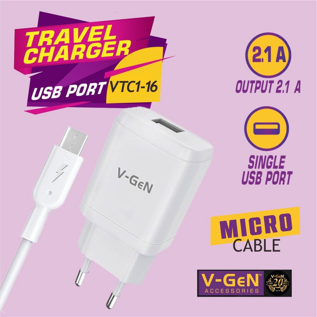 CHARGER V-GEN MICRO 2.1A VTC1-16