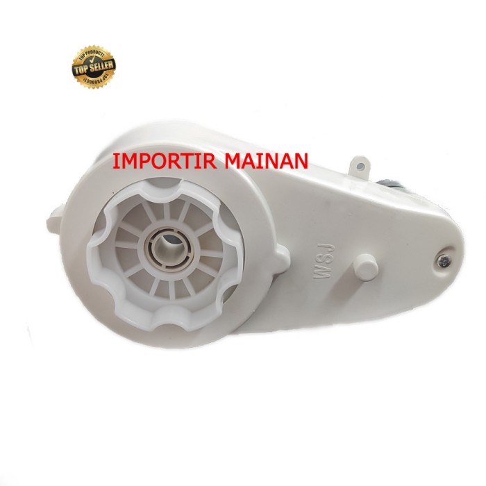 gearbox mobil aki 12v WSJ putih dinamo 550 rpm 12000 15000 23000