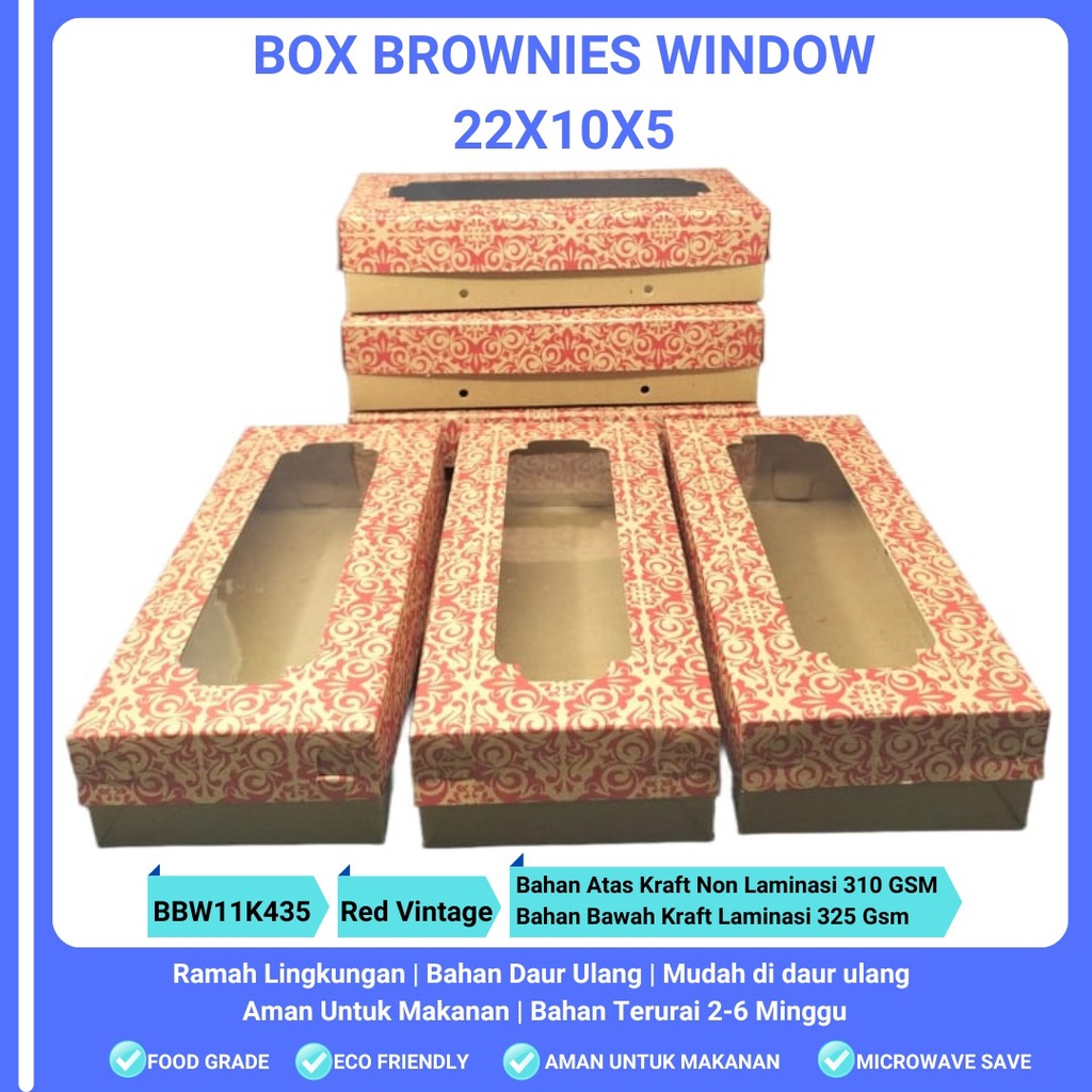 Box Brownies 22X10X5 Dus Brownies (BBW11K435-22X10X5 Cm)