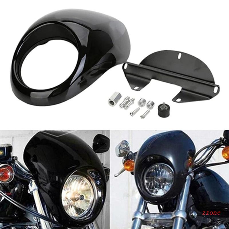 Zzz Fairing Lampu Depan Motor Dirt Bike Warna Hitam Untuk 883 XL 1200