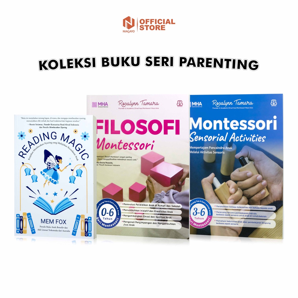 Buku Panduan Orang tua / Parenting /  Reading Magic / Filosofi Montessori / Montessori Sensorial Act