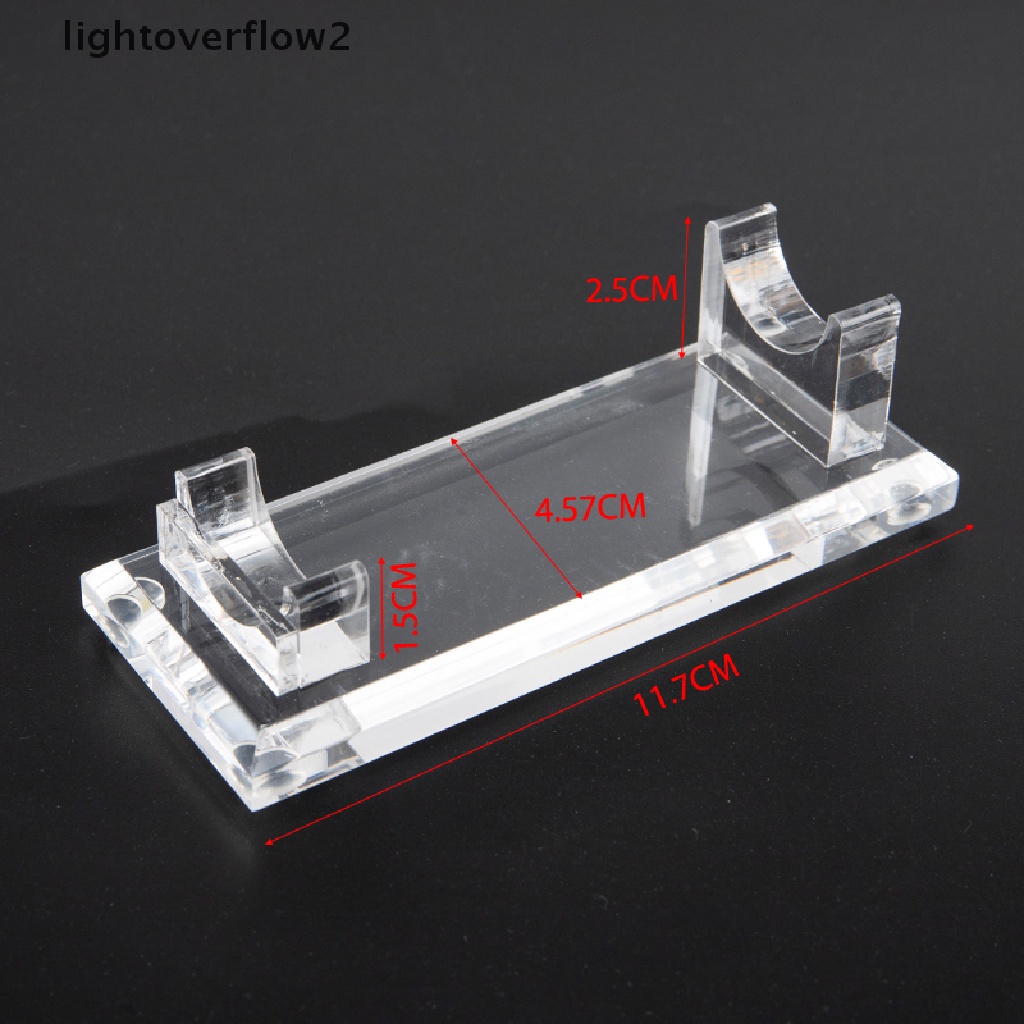 (lightoverflow2) Stand Holder / Dudukan Display Pen Mesin Tato Bahan Akrilik Transparan