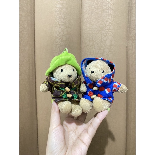 Boneka Karakter Beruang Paddington Kostum size 10cm / Boneka Kecil Karakter Paddington Bear / Boneka