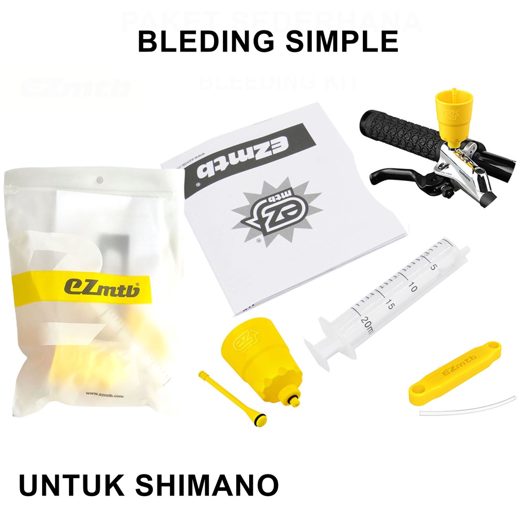 Bleeding Kit Rem Hydraulic Hidrolik Shimano Sepeda Bleed Kit Tool Brake Minyak Mineral Oil Peralatan Sepeda EZ mtb